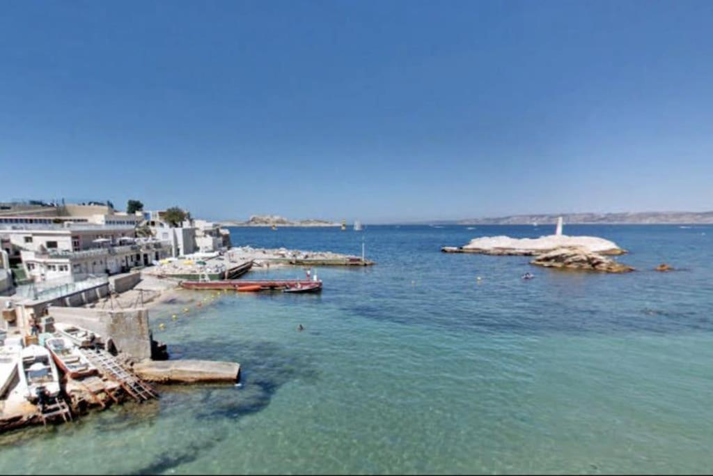 Villa En Bord De Mer A Malmousque Марсель Экстерьер фото